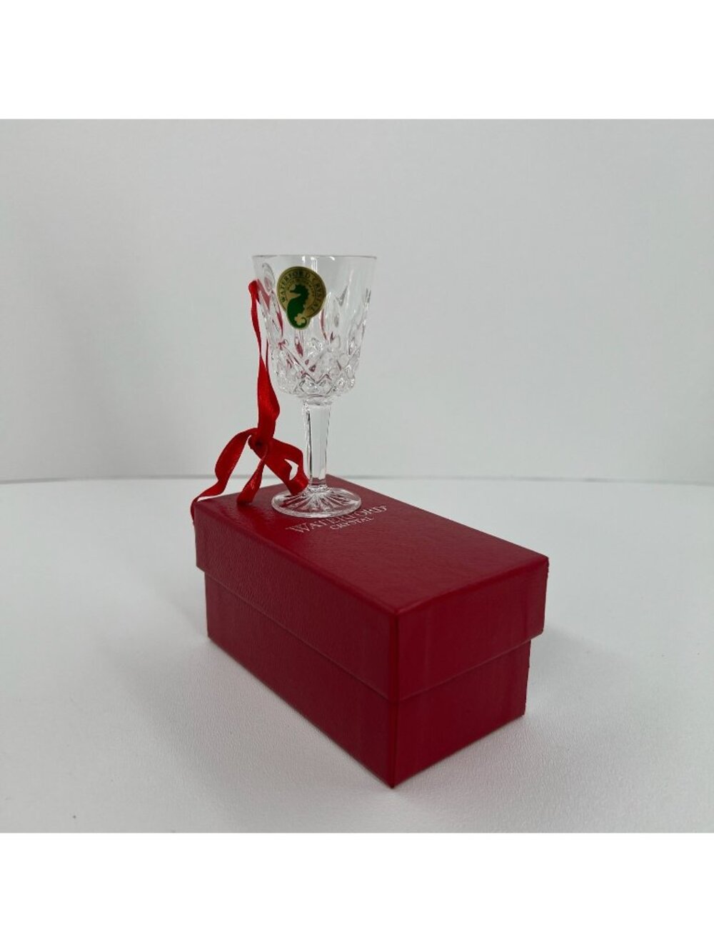 Waterford Crystal Lismore Goblet Ornament Christmas Wine Glass 107499 3.5" Clear